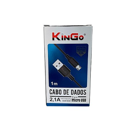 CABO DE DADOS USB PARA V8 KINGO 1M - MICROUSB