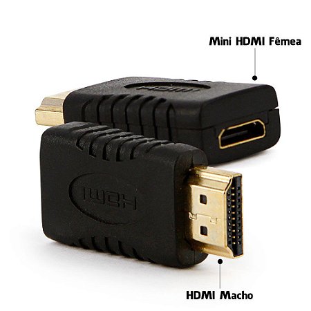 ADAPTADOR HDMI MACHO x HDMI FÊMEA