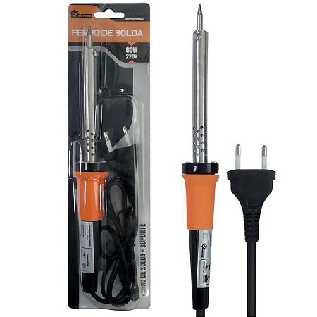 FERRO DE SOLDA PROFISSIONAL 80W - 220V COM SUPORTE - INMETRO