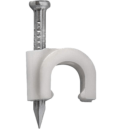 FIXA CABO 8MM PARA RG6 BRANCO