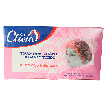 Touca Descartável Rosa - Santa Clara