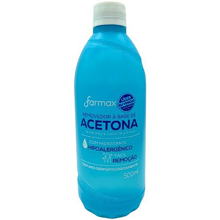 Removedor de Esmalte a Base de Acetona 500ml - Farmax