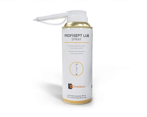 Profisept Lub Spray 250ml - Lubrifica peças e micro motores - Profilática