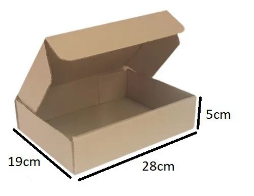 Caixa de papelão 28 x 19 x 05 cm - corte e vinco - Somos Embalagens