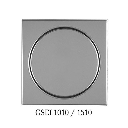 Ralo Quadrado 12,5x12,5 – 100mm Select Polido (Acoplada Caixa Sifonada) GSEL1010 - Mozaik