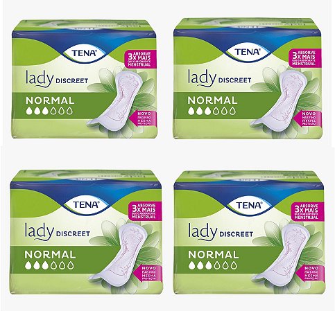 Absorvente Tena Lady Discreet Normal Kit Com 4