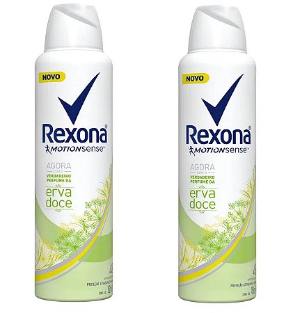 Desodorante Rexona Motionsense Erva Doce 150ml 2 Unidades