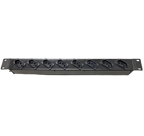 Régua Rack Calha Regua Para Rack 19 Pol 8 Tomadas Plug 10a