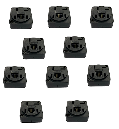 10 Tomadas Telefone Rj11 Modular 4 Vias