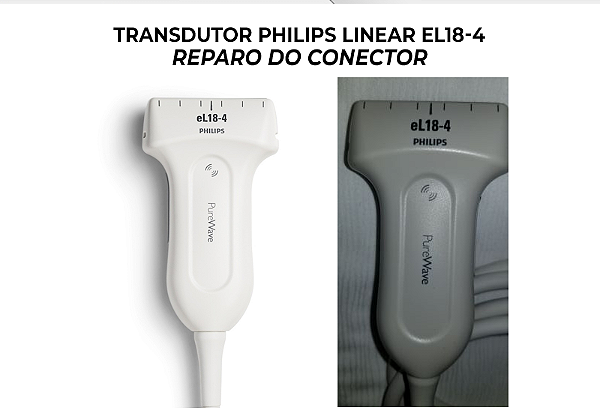 Conector Transdutor Philips Linear El18 4