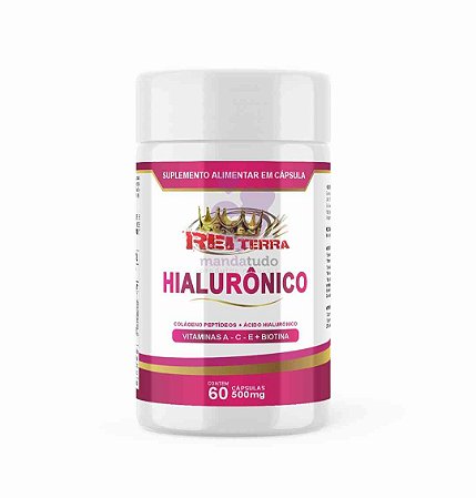 Ácido Hialurônico 500 mg 60 caps - Rei Terra