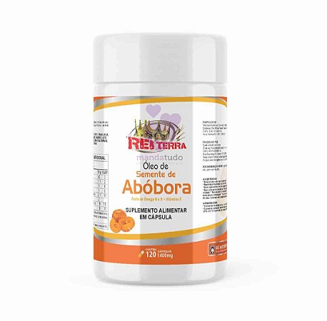 Óleo de Semente de Abóbora 500 mg 120 caps - Rei Terra