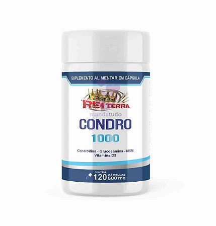 Condro 100 (Condroitina + Glicosamina + D3) 120 caps - Rei Terra