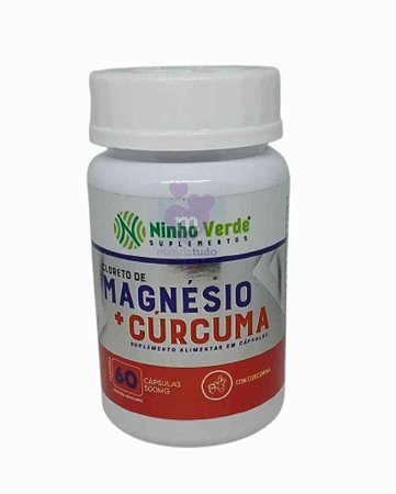 Cloreto De Magnésio com Cúrcuma 60 Cápsulas - Ninho Verde