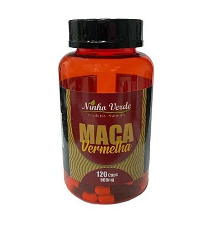 Maca Vermelha 500mg 120 cáps - Ninho Verde