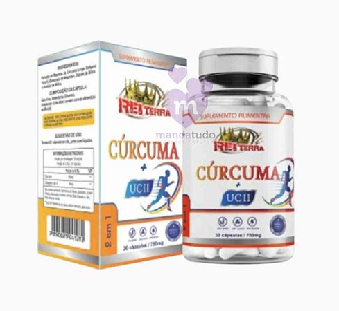 Cúrcuma c/ UC II 750 mg 30 cápsulas - Rei Terra