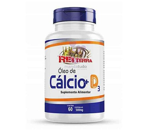 Óleo de Cálcio D3 500 mg 60 caps - Rei Terra