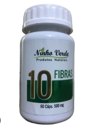 10 Fibras Suplemento 500 mg 60 caps - Ninho Verde