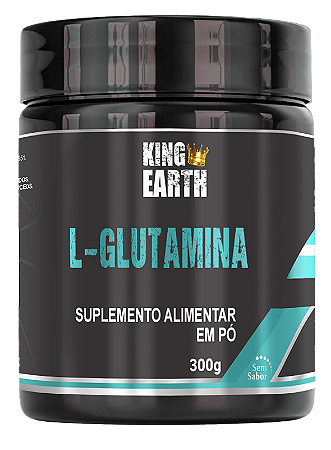 L-Glutamina King Earth em pó 300 g - Rei Terra