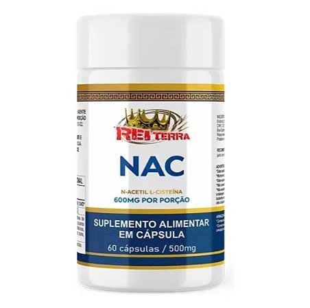 NAC - N-Acetil L-Cisteína 500 mg 60 caps - Rei Terra