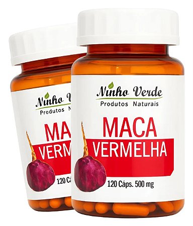 Kit 2 Maca Vermelha 500mg 120 cáps - Ninho Verde