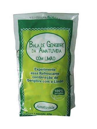 Kit 30 Balas de Gengibre com Limão - Amatuvida