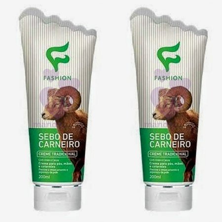 Kit 2 Cremes para Pés, Mãos e Cotovelos com Sebo de Carneiro 200ml - Fashion