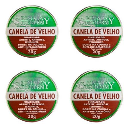 Pomada de Canela de Velho Curedermy 20g - Kit com 4