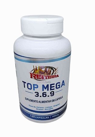Top Mega 3.6.9. 1400mg 120 caps - Rei Terra - Melhor Preço