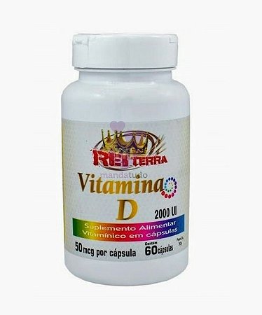 Vitamina D 500 mg 60 cáps - Rei Terra