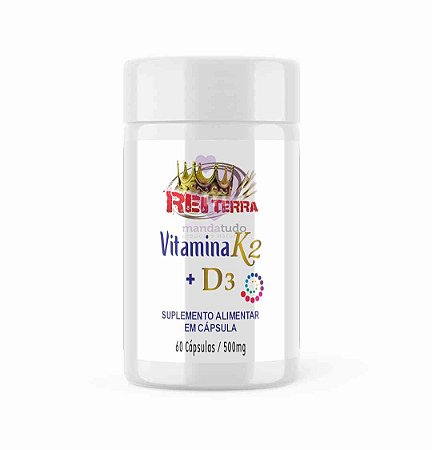Vitamina K2 D3 500 mg 60 caps - Rei Terra