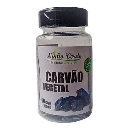 Carvão Vegetal 500 mg 60 caps - Ninho Verde