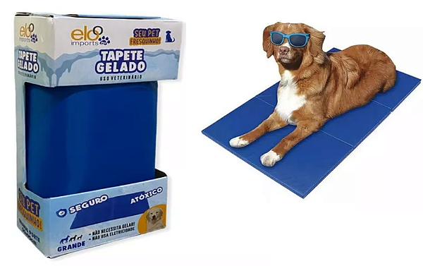 Tapete Refrescante Gelado Grande 90 X 50 Cães e Gatos
