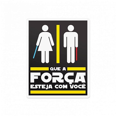 Placa Que a Força esteja com você - Star Wars