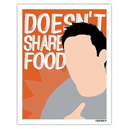 Placa Decorativa Doesn't Share Food - Friends