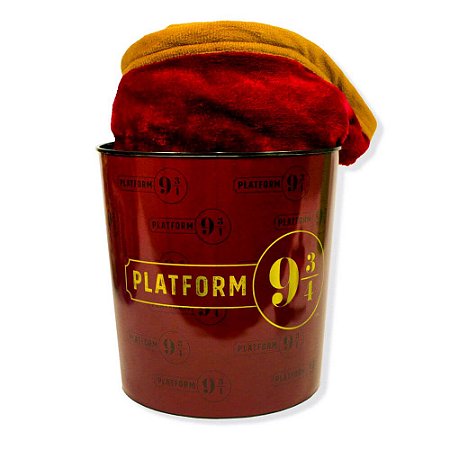 Balde com Manta Plataforma 9 3/4 - Harry Potter
