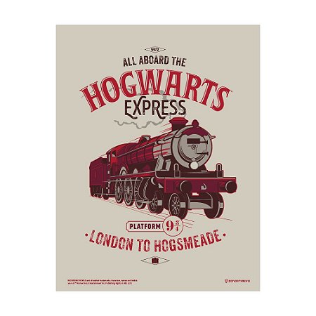 Placa Expresso de Hogwarts - Harry Potter - Metal 26cm