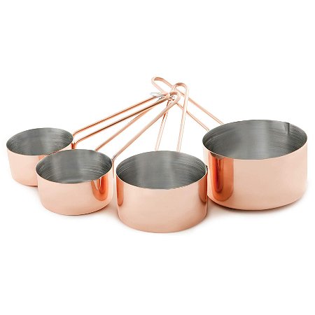 Xícaras Medidoras 4 Peças - Inox Rose Gold