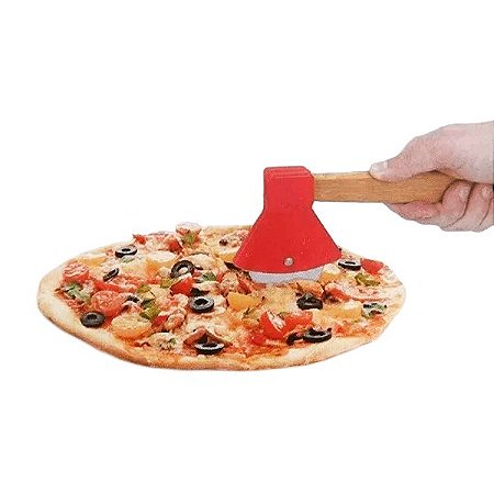 Cortador de Pizza Lenhador Machado Vermelho