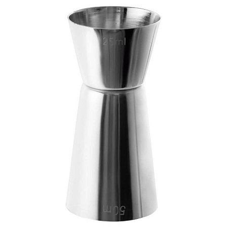 Dosador Americano Duplo 25ml e 50ml - Inox