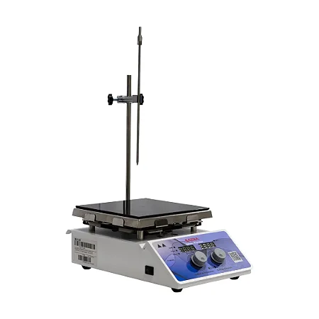 Agitador Magnético Plataforma de Vitrocerâmica 1500RPM 5L com aquecimento 350º