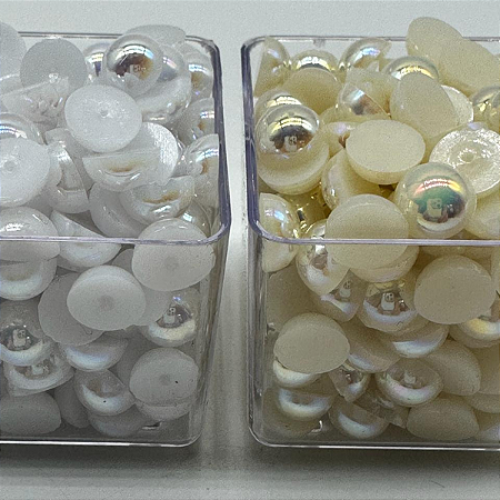 Meia Pérola Irisada 8mm - 500 Unidades Artesanato