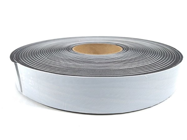Fita Vedação Espuma EPDM Preto Adesivo 1 Lado - 02mm x 25mm x 10m