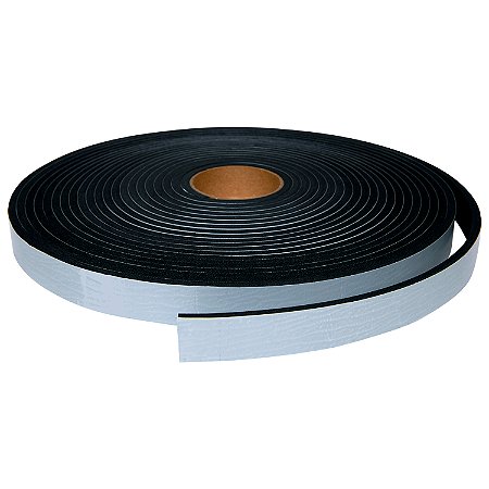Fita Vedação Espuma EPDM Preto Adesivo 1 Lado - 5mm x 20mm x 10m
