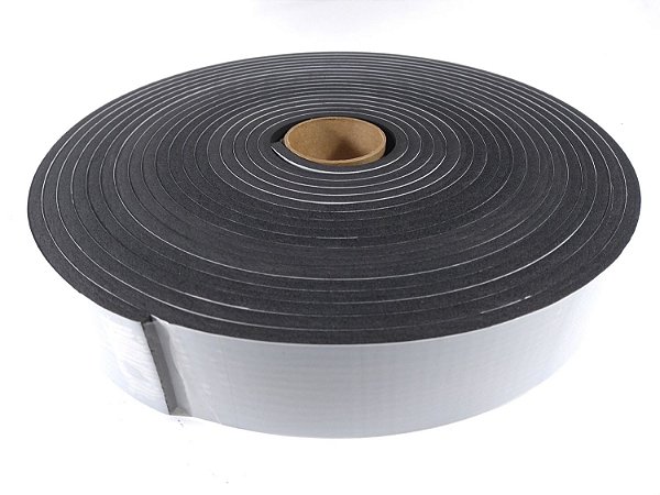 Fita Vedação Espuma Epdm Preto Adesivo 1 Lado 6mmx50mmx10m