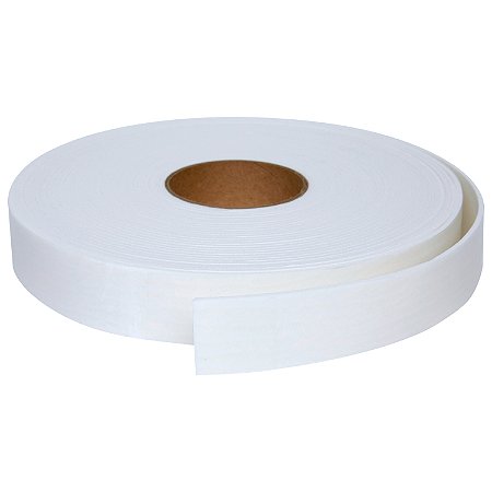 Fita de Vedação em EVA Branco Adesivado 1 Lado 02mm x 25mm x 10m