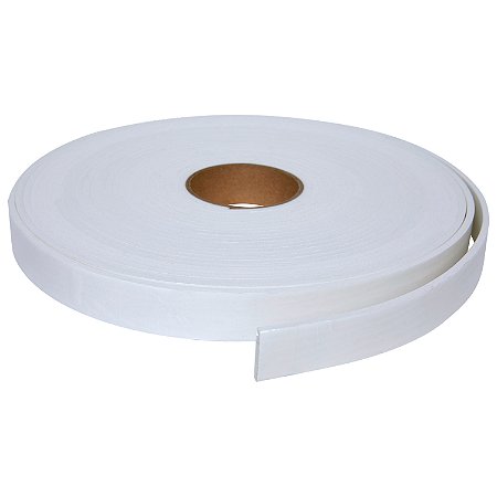 Fita de Vedação em EVA Branco Adesivado 1 Lado 03mm x 20mm x 10m
