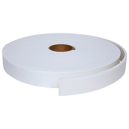 Fita de Vedação em EVA Branco Adesivado 1 Lado 05mm x 30mm x 10m