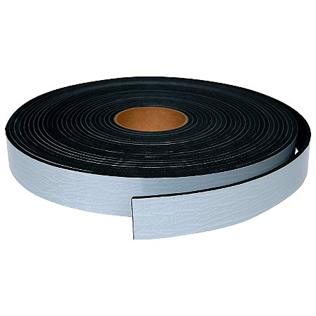 Fita EVA Preto Adesivo 1 Lado - 3mm X Larg 25mm x 10 Metros