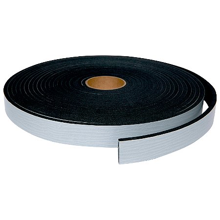 Fita EVA Preto Adesivo 1 Lado - 5mm X Larg 25mm x 10 Metros